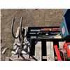 Image 4 : Blue tool box c/w misc. tools, small yellow toolbox, commercial elec. Dual lights c/w stand & 50 Hea