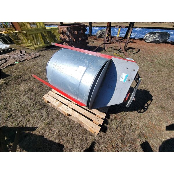 Steelcoat grain treater c/w elec. Motor, owner says it works