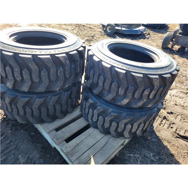 4- Used Skidsteer tires, 12 ply, 12x16.5, decent, (selling together)