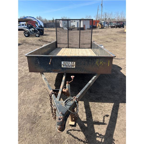 2007 Oasis trailer, 62 inch x 10 ft. inside, single axle c/w 4 ft. x 62 inch ramp, approx. 2 inch th