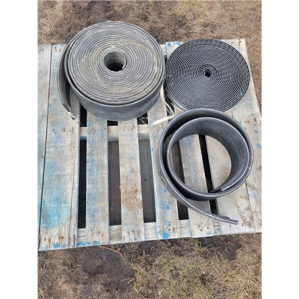 Qty of rubber, 6 inch roll, 5 1/2 inch roll & 2 inch roll, various lengths