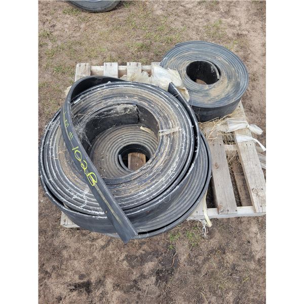 2- Large rolls of 6 inch rubber & 1- large roll of 4 inch rubber, various lengths