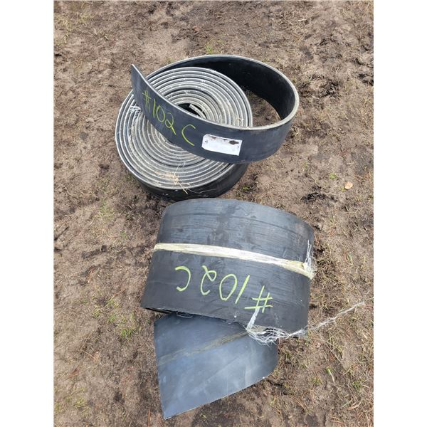 Large rolls of 6 inch rubber & 11 inch rubber, various lengths