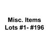 Image 1 : Misc. Items Lots #1- #196