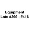 Image 1 : Equipment Lots #299 - #416