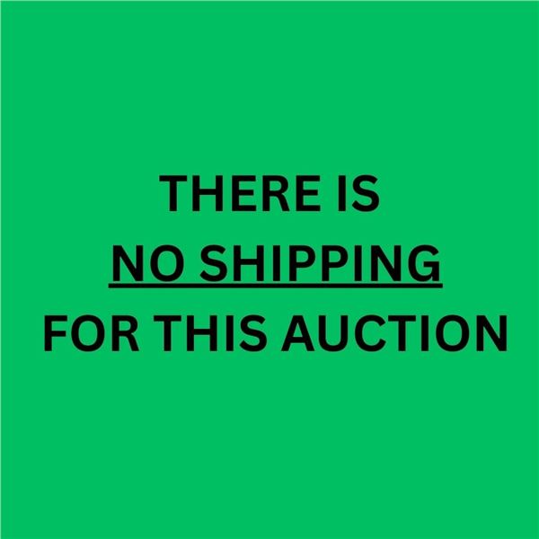 NO SHIPPING FOR THIS AUCTION