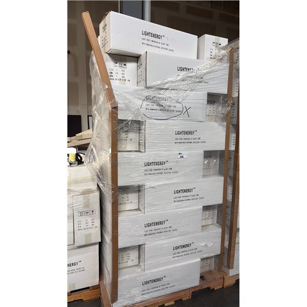 PALLET OF LIGHT TUBE 1 UNIVERSAL-8" GLASS TUBE (344762) APPROX 44 BOXES