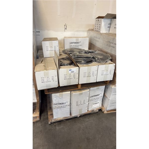 PALLET OF LIGHTENERGY 25'FT MALE LAMP CORD W/ BARE WIRE END