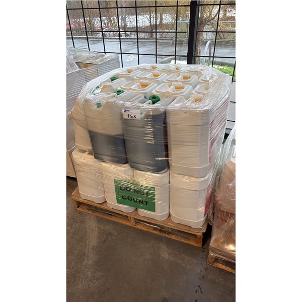 PALLET OF MIX HORTICULTURE LIQUID SUPPLEMENTS INCL HYGROZYME ENZYME FORMULA AND MORE