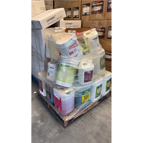PALLET OF MIX HORTICULTURE LIQUID SUPPLEMENTS INCL GENERAL HYDROPONICS AND MORE