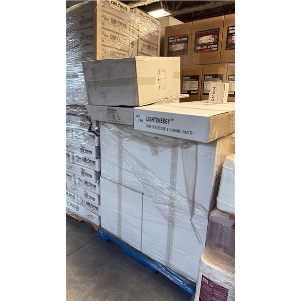 PALLET OF LIGHTENERGY CONE REFLECTOR 4'-CHROME (344712) AND MORE
