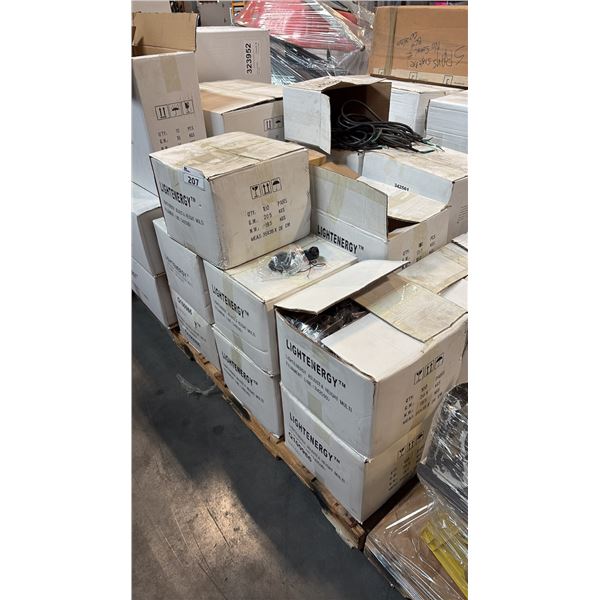 PALLET OF MIXED ITEMS INCL LIGHTENERGY EASY ROLLS LIGHT HANGER AND MORE