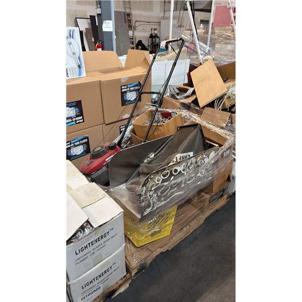 HONDA LAWN MOWER, STAINLESS STEEL SINK W/ FAUCET, CENTRIFUGAL FASCO BLOWER AND MORE