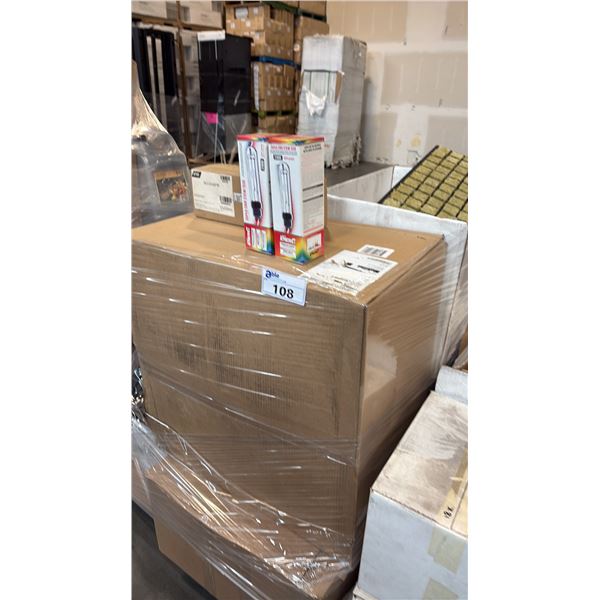 PALLET OF MIXED ITEMS INCL LIGHT ENERGY LAMPS, INDUSTRIAL WIRES, FANS AND MORE