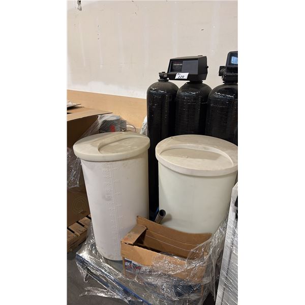 SOFT WATER TREATMENT UNIT AND 2 CONTAINMENT UNITS - MUST TAKE ALL