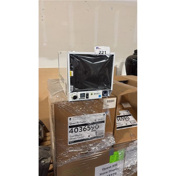 2 QUEST DEHUMIDIFIERS AND ASSORTED FANS - MUST TAKE ALL