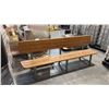 Image 1 : ONE 7' OAK BENCH TORO BLOWER AND 2 PALLETS OF ASSORTED FIXTURES AND MISC - MUST TAKE ALL
