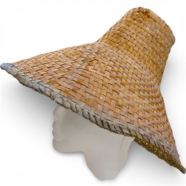Vintage Coast Salish Cedar Bark Hat (mannequin head is not included)