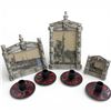 Image 1 : 3 Boma Pewter Pacific Northwest Design Picture Frames & 4 Metal Candle Holders (largest frame is 6"