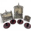 Image 2 : 3 Boma Pewter Pacific Northwest Design Picture Frames & 4 Metal Candle Holders (largest frame is 6"