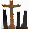Image 2 : 1 Edmund Wolf Design & 3 Black Totem Pole Figurines (Tallest is 10.5" Edmund Wolf which has a repai