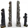 Image 2 : Pair of 9" Totem Pole Candles & 2 Black Mini Totem Poles