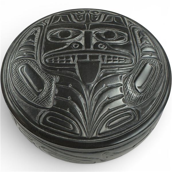 West Coast Designed Pearlite Lidded Keepsake Box (3" x 6" diameter)