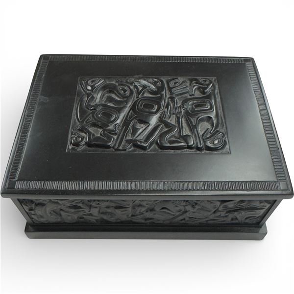 Boma West Coast Design Pearlite Lidded Keepsake Box (4" x 6" x 3"" tall)