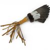 Image 1 : Pacific North West Eagle Feathered Leather Smudge Fan (19" x 8")
