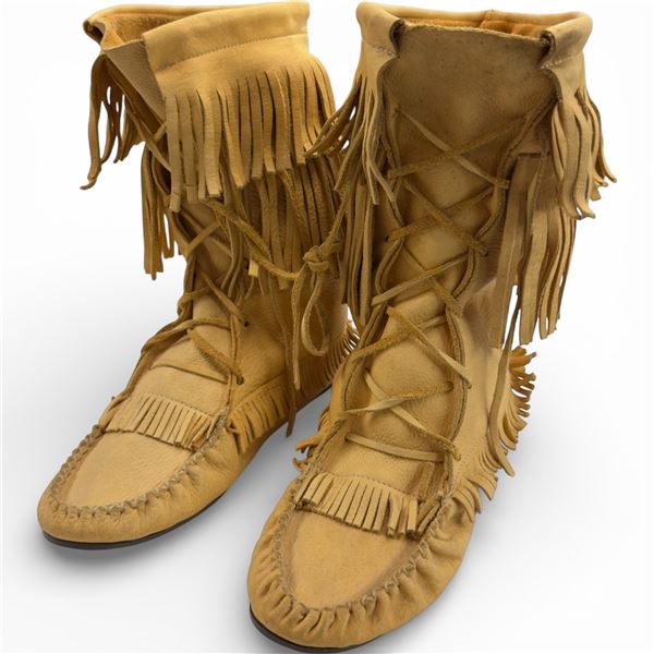 Leather Moccasin Boots by Huron Moc Emr * Size 12 * Like New (12" long rubber sole)