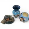 Image 2 : 2 Vases & 1 Ceramic Sculpture * Largest vase is 10" tall x 7" diameter