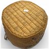 Image 4 : Vintage Woven Storage Basket with Handle - Believed to be Coast Salish (7" tall x 9" diameter)