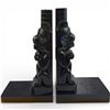 Image 1 : 2 Carved Black Haida Beaver Bookends * 9" Tall on a 3" X 5" Base