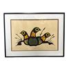 Image 1 : 1979 Framed Print "Duck Family" by Robert Kakegamic * Canadian Artist * Framed Dimensions: Approxima