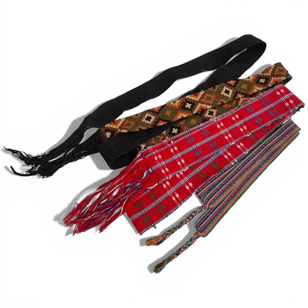 3 Woven Fabric Sashes/Belts