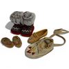 Image 1 : Group of First Nations Design Baby Shoes - 2 Pairs and 2 Singles