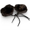 Image 2 : Pair of Leather & Fur Baby Moccasins & Faux Fur Baby Mitts