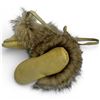 Image 3 : Pair of Leather & Fur Baby Moccasins & Faux Fur Baby Mitts