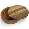 Image 2 : Clarence Mills Carved Wood Lidded Bowl with Haida Design - 10" diameter x 3" deep