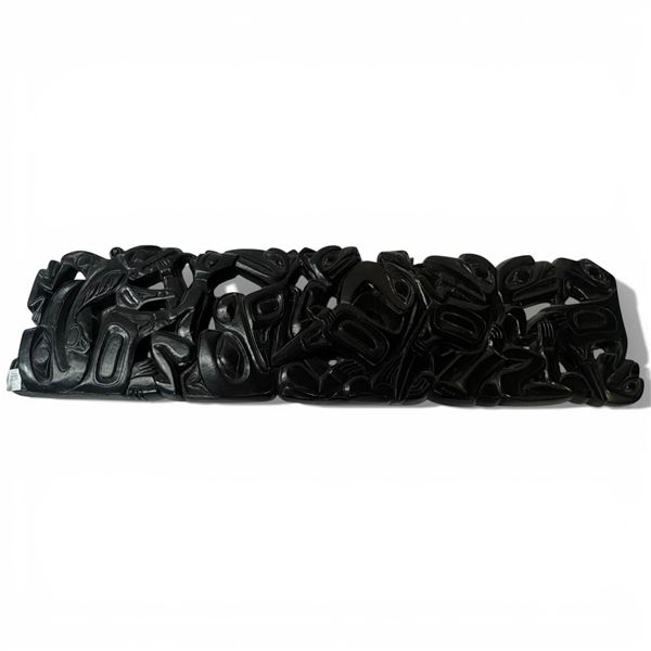 First Nation Design Plaque (8" x 22") Possibly Argillite