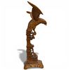 Image 3 : 27" Tall Carved and Varnished Wood Eagle Statue Lamp on a 5" x 8" Base