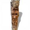 Image 2 : Rick Goyette Carved Wood Bark Man Wall Hanging - Initialed R. G. on the Back (3" x 3" x 24" tall)