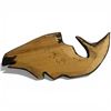 Image 2 : 2 Carved Wood First Nations Salmon Design Wall Art (Larger unpainted salmon is signed M. Jack '99)