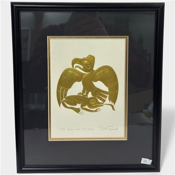 Bill Reid Gold Foil Print "The Eagle and the Frog" (Double matted - frame dimension are 11" x 13")