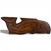 Image 1 : Carved Cedar Salmon Wall Plaque - Unsigned (1" x 4" x 9")