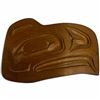 Image 1 : Carved Wood Eagle Design Hair Clasp - 2.5" x 4"