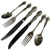 Image 1 : 6 Sterling Silver Flatware "Cello by Northumbria (2 spoons + 2 forks = 140 grams. 2 knives = 153 gra