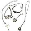 Image 1 : 5 Pcs. of  Sterling Silver Jewelry  * 3 Necklaces & 2 Bracelets (1 bracelet has a  Turquoise teardro