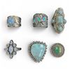 Image 1 : 6 New Rings * all stamped .925 * (Chalcedony, Moonstone, Ocean Agate, Amazonite & More) Longest ring