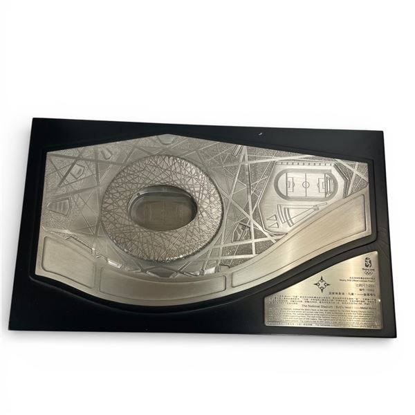 2008 Beijing Olympics "Bird's Nest Stadium" Metal Model * Complete with Pamphlet, COA and Original B